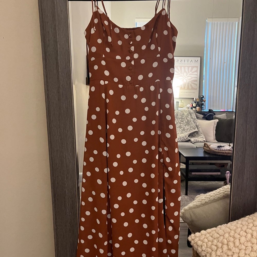 Polka Dot Spaghetti Strap Dress